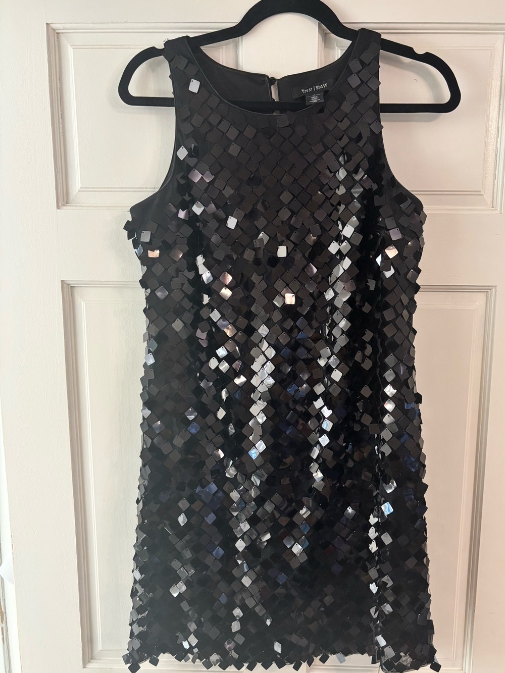 Black Sequin Sheath Dress  from White House Black Market